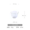 Taza de té pequeña de cristal vidrio cristalino estilo japonés creativo patrón martillado nieve temprana nieve Taza de té de nieve taza de agua para el hogar juego de té