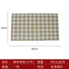 Estilo europeu poliéster impermeável placemat antiderrapante Western placemat doméstico xadrez isolado mesa de jantar de duas cores tapete transfronteiriço atacado