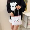 Bolso de Lona Bordado Nuevo Otoño 2026 Bolso Tote Pequeño para Mujer Estilo de Oficina Bolsa Cuadrada Vertical