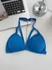 888 # Camisola Sexy de Verão para Menina, Cor Sólida, Costas Vazadas, Peça Única Única com Bojos