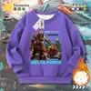 Moletom Delta Force Clothing Temático de Ação Lobo Vermelho Corrosão Rosa Dourada Gola Redonda para Homens e Crianças Manga Longa