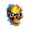 Pegatina de Tatuaje de Dibujos Animados de Calavera Impermeable y a Prueba de Sudor Larga Duración Estilo Ins No Reflectante Fresco Brazo Clavícula Pecho Nicho