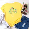 Verano 2023 nuevo top de manga corta camiseta con estampado de color serie Día de la Madre top de manga corta T