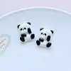 Accesorios para Zapatos de Madera de Panda de Dibujos Animados Lindos, Pegamento Cremoso para Manualidades, Carcasa de Teléfono, Piezas de Decoración Semiacabadas de Resina