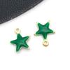 1 Pingente Estrela de Cinco Pontas Esmaltado Colorido com Gotejamento de Óleo em Aço Inoxidável, Galvanoplastia a Vácuo, Lado Duplo, Acessórios para Joias DIY