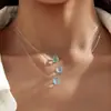 Joyería de Estilo Europeo y Americano, Collar Invisible de Lágrimas de Sirena Sencillo y Moderno, Exquisito Versátil de Lujo Ligero Nicho