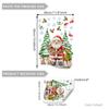 Pegatinas Electroestáticas para Ventana de Trineo de Santa Claus para Puertas de Vidrio y Ventanas, Pegatinas Electrostáticas de Vidrio para Decoración de Atmósfera Navideña