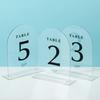 Placas de Mesa para Restaurante em Acrílico, Marcadores de Lugar para Casamento, Placas de Mesa DIY em Formato de Arco para Banquetes, Múltiplas Opções de Cor, Personalização no Atacado
