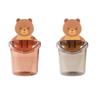 Estante de almacenamiento de cepillos de dientes para niños, inodoro de pared con dibujos animados, bonito soporte para cepillos de dientes sin perforaciones, taza de almacenamiento con drenaje de oso