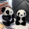Fabricante de Llaveros de Coche de Panda de Dibujos Animados en Stock Muñeco de Peluche Cadena con Cierre para Mochila Colgante Tesoro Nacional Famoso en Internet Adorno