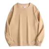 Sudadera de peso pesado 300g Hombros descubiertos Huamian Casual Holgada Estilo Primavera, Otoño e Invierno Se puede imprimir con logo Color liso Cuello redondo Mangas largas