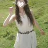 Estilo Bohemio Étnico Metal Mariposa Tejido Cadena de Cintura para Mujer Nuevo Estilo Chino Retro Diseño Único Sentido Cinturón Cinturón