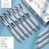 Caneta Gel Retrátil com Ponta de Mola Secagem Rápida Preta Caneta Vermelha Caneta Papelaria