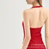 Sujetador deportivo para mujer con cuello halter y espalda descubierta, top tipo camisola de yoga y fitness con cuello en V y almohadillas en el pecho, hermoso diseño de espalda, venta al por mayor transfronteriza