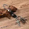 Llavero Creativo Occidental Vaquero Estilo Rudo Cuero Metal Aleación Cabeza de Fantasma Llavero de Cuero Personalizado Europeo y Americano