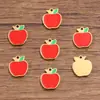 1 Pieza de Oro Real Electrochapado Fruta Acero Inoxidable Gota de Aceite Joyería Accesorios Colgante Cereza Fresa Sandía Pera Mango Colgante