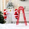 Decoraciones de Navidad 2026 Modelo Nuevo Papá Noel Escalando Cuerda Escalada Cuentas Escalada Doble Escalera Colgante Juguete Eléctrico Infantil Regalo