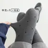 Medias elegantes de lunares gris y negro para otoño e invierno con ligera compresión, efecto adelgazante, versátiles para usar con ropa exterior, leggings de otoño e invierno para mujer