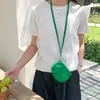 Bolsa para monedas para llevar en el cuello, material de PU suave, bolsa única para guardar labial, llaves y auriculares, tarjetero mini moderno y versátil