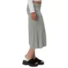 Calça jeans casual de cintura baixa cropped com cós largo, ilhós metálicos duplos, estilo punk Y2K europeu e americano, fivela prateada, perna larga levemente flare, comprimento médio
