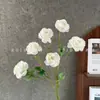 Flores artificiales, arreglo de peonías de 6 cabezas, estilo jardín de Monet, para decoración de salón de bodas, fotografía floral y decoración del hogar; flores artificiales al por mayor
