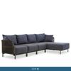 Sofá de Exterior Rattan Lazer Vila Pátio Jardim Varanda ao Ar Livre Combinação de Cadeiras de Rattan Mobiliário Moderno Simples para Exterior