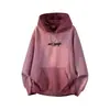 Sudadera con capucha para hombre estilo americano vintage lavada en primavera, marca de tendencia Ins, estampado de letras, sudadera pesada de alta calle 340G