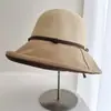 Chapéu de Pescador Estilo Japonês Patchwork de Tecido Cauda de Andorinha Verão Feminino Proteção Solar Chapéu de Palha Xadrez Aba Enrolada Chapéu Balde Chapéu de Sol para Viagem