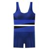 Comércio Exterior Transfronteiriço Conjunto Esportivo Feminino Cor Contrastante Moda Corrida Sutiã Esportivo Peça Única Costas Bonitas Shorts Roupa Íntima Mulheres