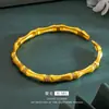 Pulseira Anel de Luxo Leve Feita à Mão com Fio Irregular para Mulheres Design de Nicho Novo Estilo Chinês Estilo Nacional Ouro Areia Retrô Exquisito Versátil