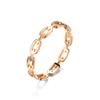 Anillo de Nariz de Cerdo de Acero Inoxidable Europeo y Americano en Stock Anillo Que No Cae Nicho Lujo Ligero Anillo de Pareja Joyería