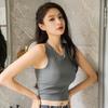 Hilo chica sexy Chaleco de mujer sexy espalda hueca tirante almohadilla para el pecho sin aro de acero simple cómodo ropa exterior top básico