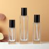 Nuevo en stock Bomba dispensadora de loción de esencia de prensado simple transparente Productos cosméticos para el cuidado de la piel Botella vacía dividida Material de botella de vidrio