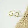 Pendientes que no necesitan quitarse al dormir, con un toque de alta gama y elegancia, Pendientes Sencillos y Compactos de 14 Quilates para Mujer, Pendientes de Sonrisa de Celebridad de Internet Coreana