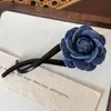 Pinza para el Cabello Retorcida Azul Denim Romántica Elegante Accesorio para el Cabello Nuevo 2025 Pinza de Garra Azul Accesorio para el Cabello de Verano