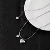 Collar de Amor Dulce y Fresco con Borla Larga Joyería para Mujer Cadena de Clavícula Ajustable Tirante Estilo Frío Diseño de Nicho Combinable
