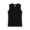 Camiseta colete sem mangas masculina estilo americano resistente para uso ao ar livre, verão, fitness, esportes, algodão puro, gola redonda, solta, manga curta