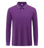 Camisas Polo de Algodão e Seda de Alta Qualidade, Camisas Publicitárias de Manga Longa com Gola Feitas Sob Medida, Uniformes Corporativos, Roupas de Trabalho com Bordado de Logo