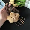 Bolsa Pingente de Urso de Pelúcia Fofo e Fofo Chaveiro de Boneca Desenho Animado