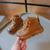 Dr. Infantil. Botas Martens 2026 Otoño/Invierno Nuevo Estilo Unisex Estilo Británico Botas de Cuero Suela Suave Botas Cortas Cálidas Corte Bajo Botas Individuales