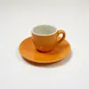Taza de Café de Cerámica Platillo 80cc Taza de Espresso Taza de Café Italiana Juego de Platillos Taza de Espresso Esmalte de Color Taza de Café
