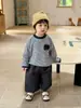 Ropa de Otoño para Niños 2026 Nuevo Estilo Chaqueta de Mezclilla para Bebé Otoño Estilo Coreano Ropa para Niños Conjunto de Pantalones de Pana para Niños
