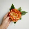 Grampo de Cabelo Flor de Seda Hanfu, Estilo Tang Estilo Nacional Peônia Acessório de Cabelo, Estilo Antigo Floral Acessório de Cabelo para Performance na Praia, Acessório de Cabelo para Sessão de Fotos, Estilo Nacional