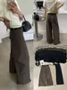 Novo Top de Outono Estilo Europeu Guangzhou Treze Linhas Item Principal Estiloso Calça Casual Anti-Rugas Fácil de Cuidar com Cinto 20262