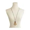 Collar Geométrico de Ratán Bohemio para Mujer, Estilo Vacaciones en la Costa, Colgante con Cordón Largo, Estilo Zen, Cadena para Suéter Personalizada