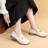 Mocasines para Mujer 2026 Otoño Nuevo Estilo Suela Suave Zapatos Planos para Madres Moda Británica Casual Zapatos para Mujer