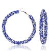 Pendientes de diamantes de moda de joyería europea y americana, pendientes de aro sencillos.