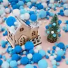 Poliéster Color Alta Elasticidad Pompon Bola de Felpa Pequeña Niños de Jardín de Infancia DIY Decoración Hecha a Mano Material Accesorios Pompon Pequeño