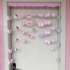 Cortina de Porta Série Kt Cat Merlotti Coração de Menina Cortina Pendurada Coração de Menina Decoração de Parede Alto Valor de Cor Sem Perfuração