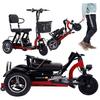 Patinete Elétrico Grande de 10 polegadas para Idosos, Triciclo Elétrico Dobrável, Veículo a Bateria, Bateria de Lítio de Longa Autonomia